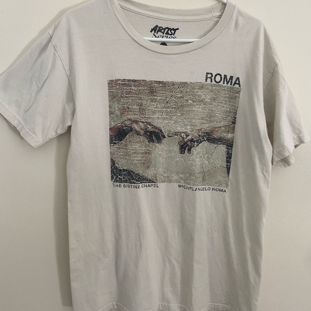 The Touch Sistine chapel Michelangelo Roma Italy 🇮🇹 artist series tee 🖼️ 🎨 Rome